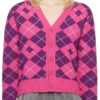 Sofia Capanna Extended Family S01 Pink Argyle Cardigan 02