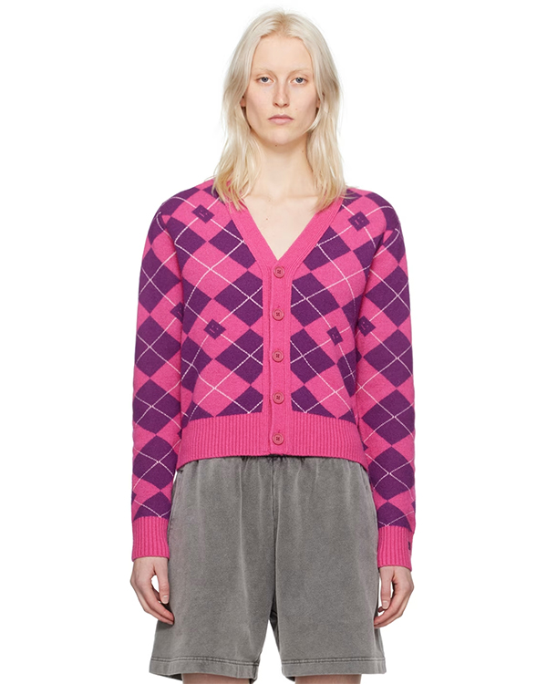Sofia Capanna Extended Family S01 Pink Argyle Cardigan 03