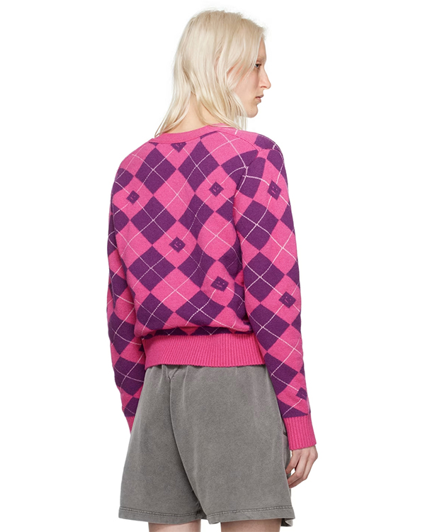 Sofia Capanna Extended Family S01 Pink Argyle Cardigan 04