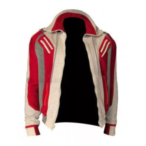 “Titans Beast Boy Color-Block Fleece Bomber Jacket” 01