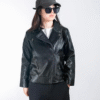 black leather jacket girls