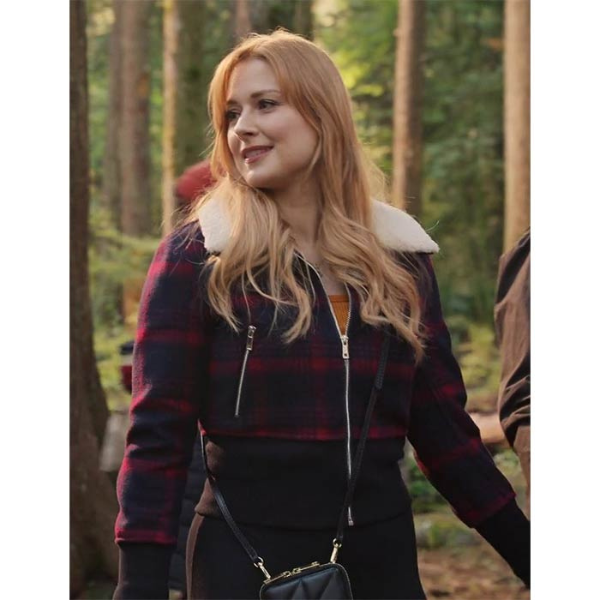 Alexandra Breckenridge plaid jacket Virgin River Season 5 Mel Plaid Jacket