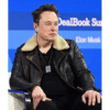Elon Musk shearling jacket
